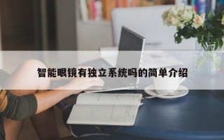 智能眼镜有独立系统吗的简单介绍